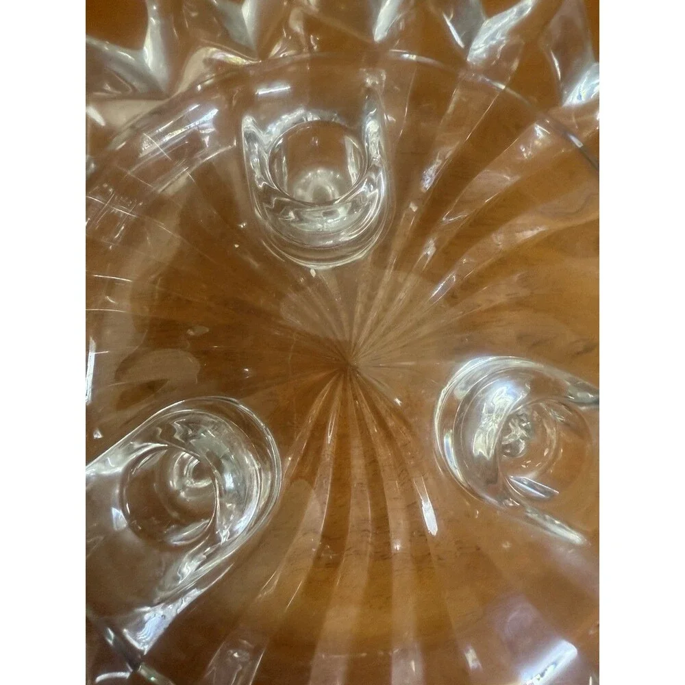 PartyLite Aurora Sunburst Crystal Centerpiece Taper Candleholder 10